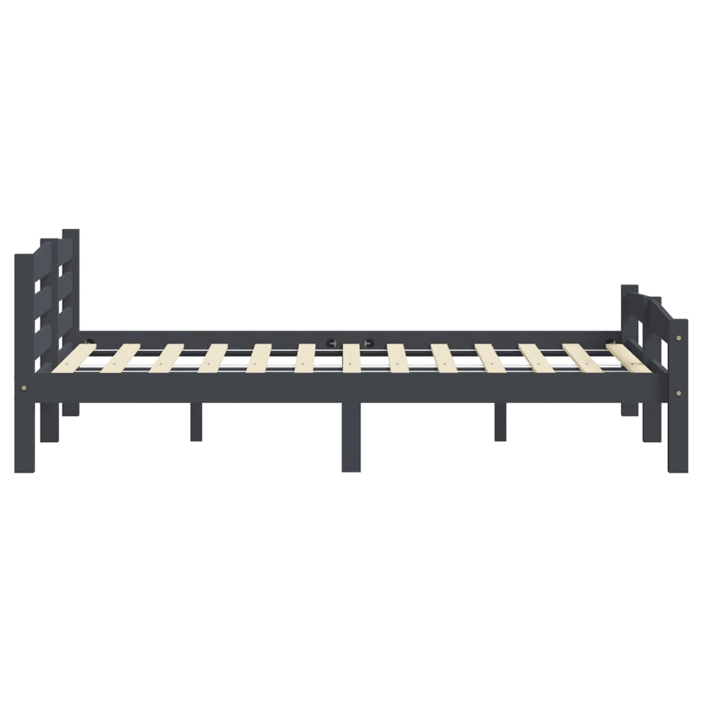 Giroletto senza Materasso Grigio Scuro 200x200 cm Legno Pino | homemem39