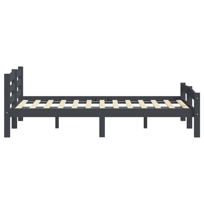 Giroletto senza Materasso Grigio Scuro 200x200 cm Legno Pino | homemem39