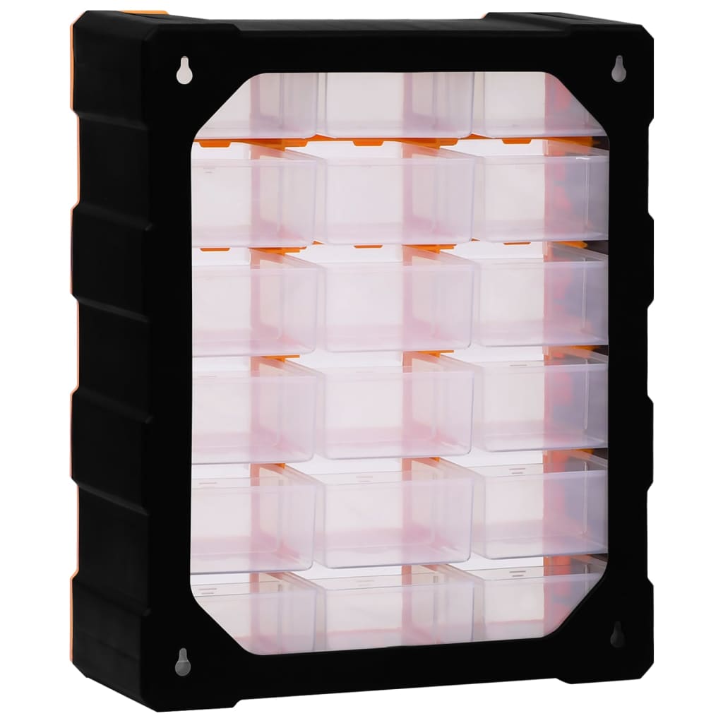 Mobile Contenitore con 18 Cassetti Medi 38x16x47 cm | homemem39