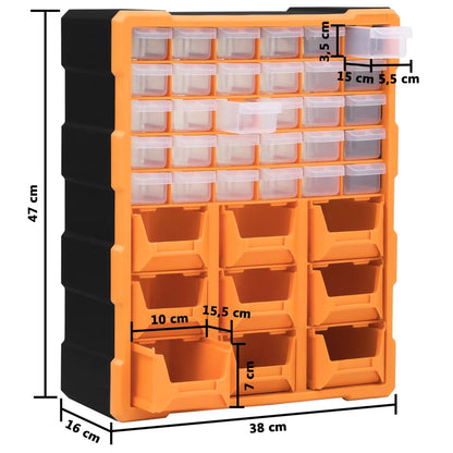 Mobile Contenitore con 39 Cassetti 38x16x47 cm | homemem39