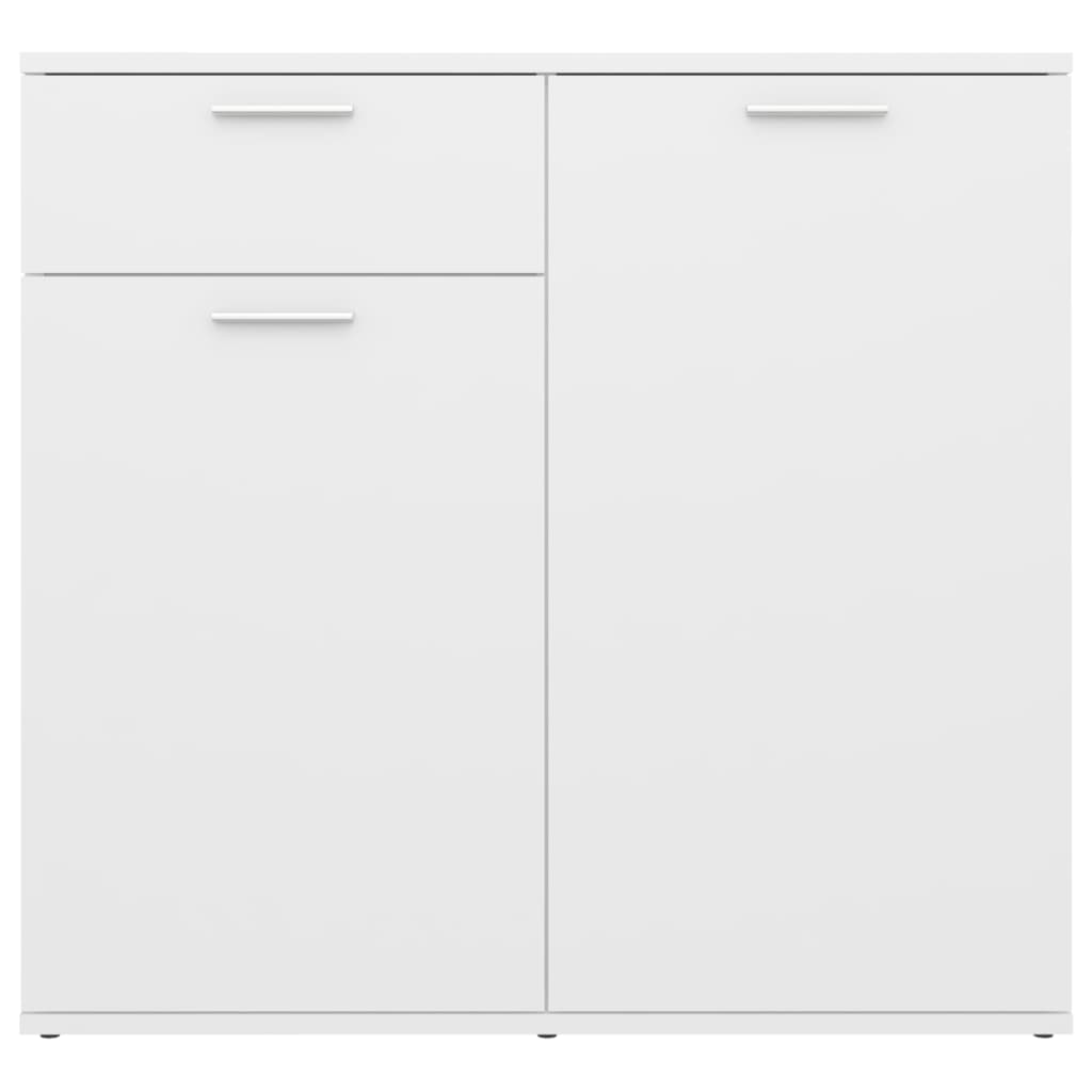 Credenza Bianca 80x36x75 cm in Legno Multistrato - homemem39