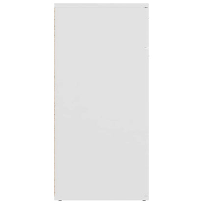 Credenza Bianca 80x36x75 cm in Legno Multistrato