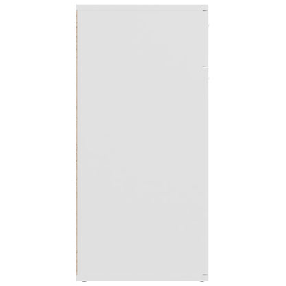 Credenza Bianca 80x36x75 cm in Legno Multistrato