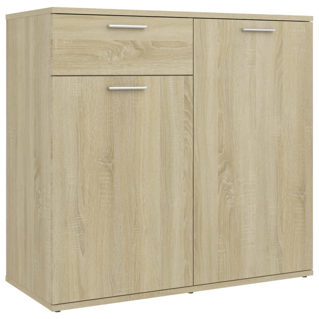 Credenza Rovere Sonoma 80x36x75 cm in Legno Multistrato