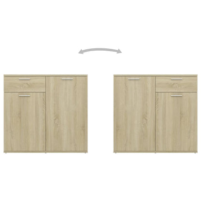 Credenza Rovere Sonoma 80x36x75 cm in Legno Multistrato