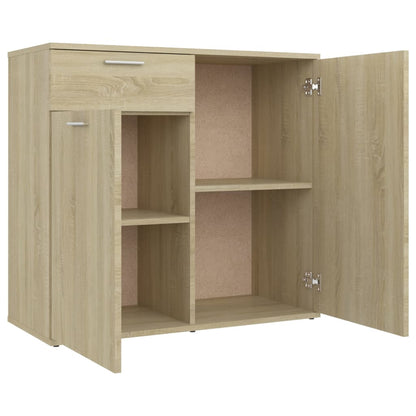 Credenza Rovere Sonoma 80x36x75 cm in Legno Multistrato