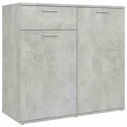 Credenza Grigio Cemento 80x36x75 cm in Legno Multistrato