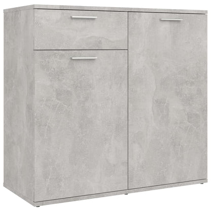Credenza Grigio Cemento 80x36x75 cm in Legno Multistrato