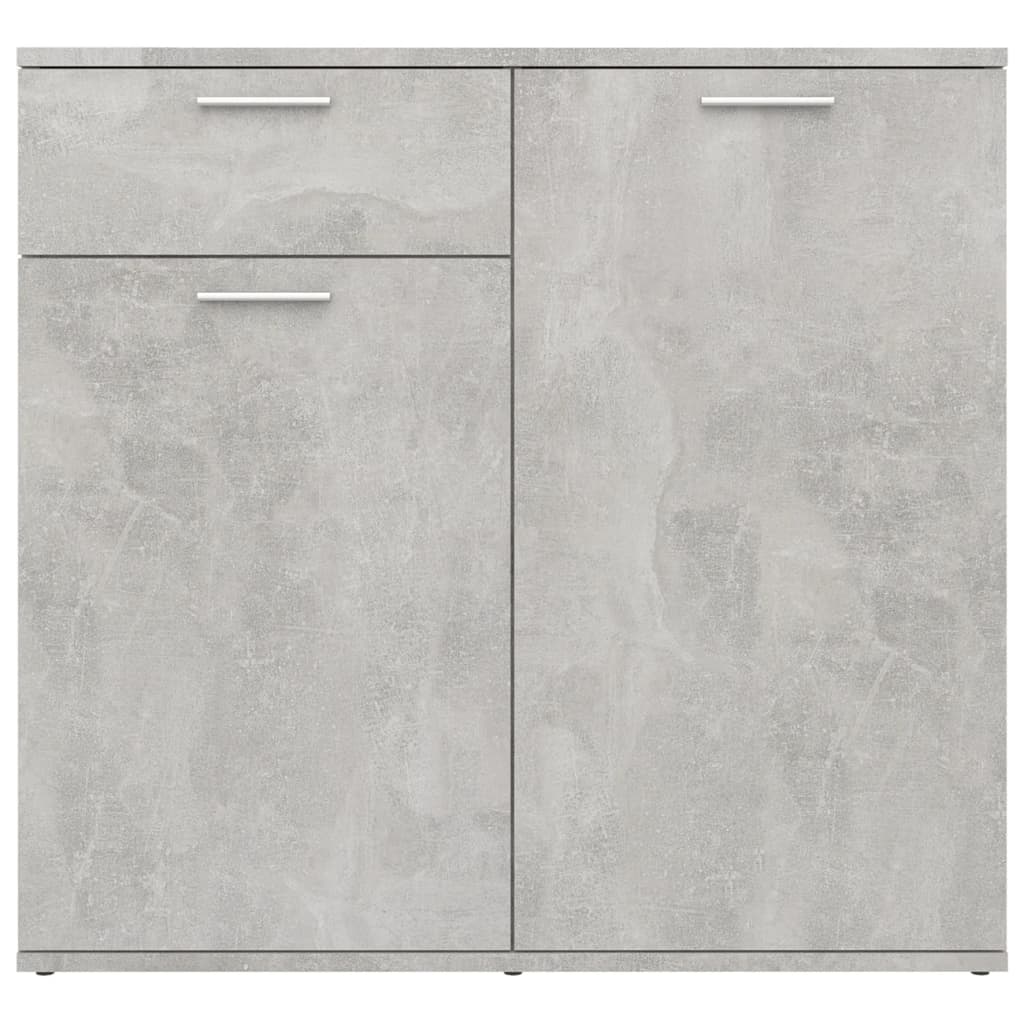Credenza Grigio Cemento 80x36x75 cm in Legno Multistrato - homemem39