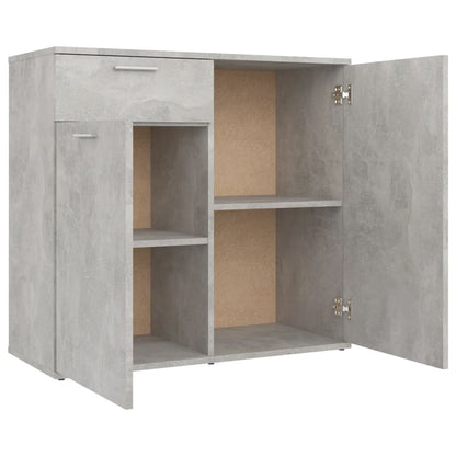 Credenza Grigio Cemento 80x36x75 cm in Legno Multistrato - homemem39