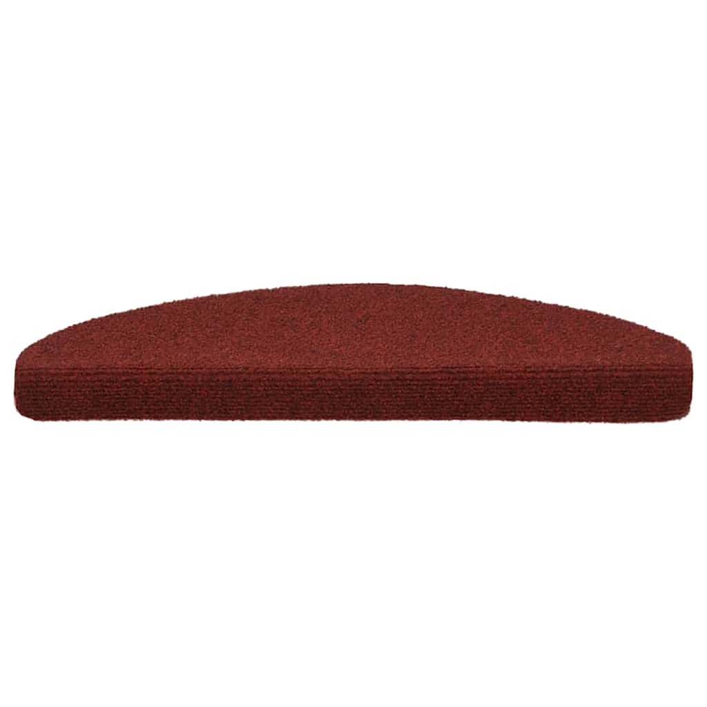 Tappetini per scale autoadesivi 10 pz 65x21x4 cm Bordeaux Rosso Semicircolari Grandi - homemem39