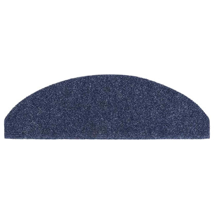 Tappetini per scale autoadesivi 5 pz 65x21x4 cm blu