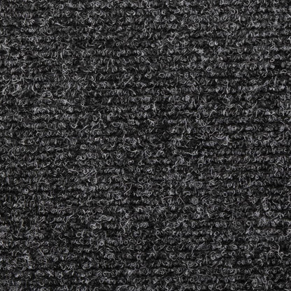Tappetini per Scale Tessuto Agugliato 10 pz 65x21x4 cm Grigi