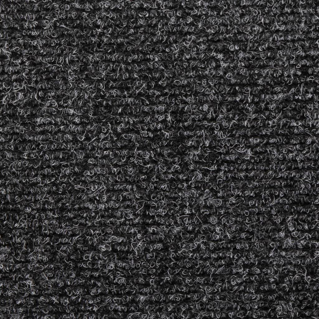 Tappetini per scale autoadesivi 10 pz 65x21x4 cm grigio bordo rettangolare - homemem39