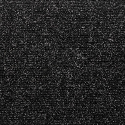 Tappetini per Scale Tessuto Agugliato 10 pz 65x21x4 cm Neri