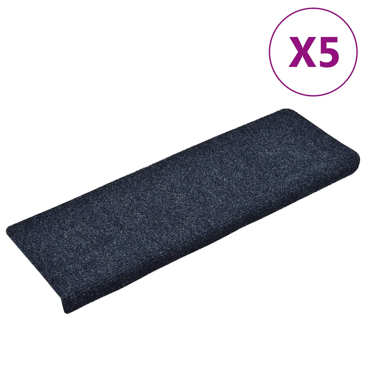 Tappetini per scale autoadesivi 5 pz 65x21x4 cm