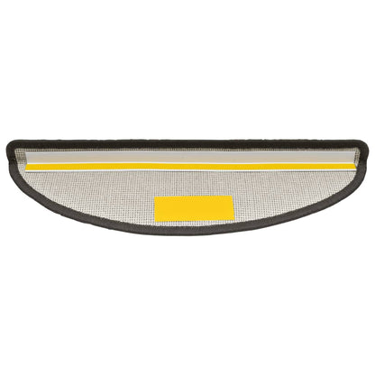 Tappetini per scale 10 pz 56x17x3 cm Grigio scuro Semicircolari