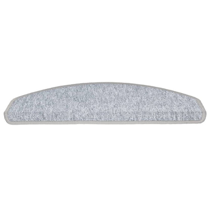 Tappetini per scale 10 pz 65x24x4 cm Grigio chiaro Semicircolari Grandi - homemem39