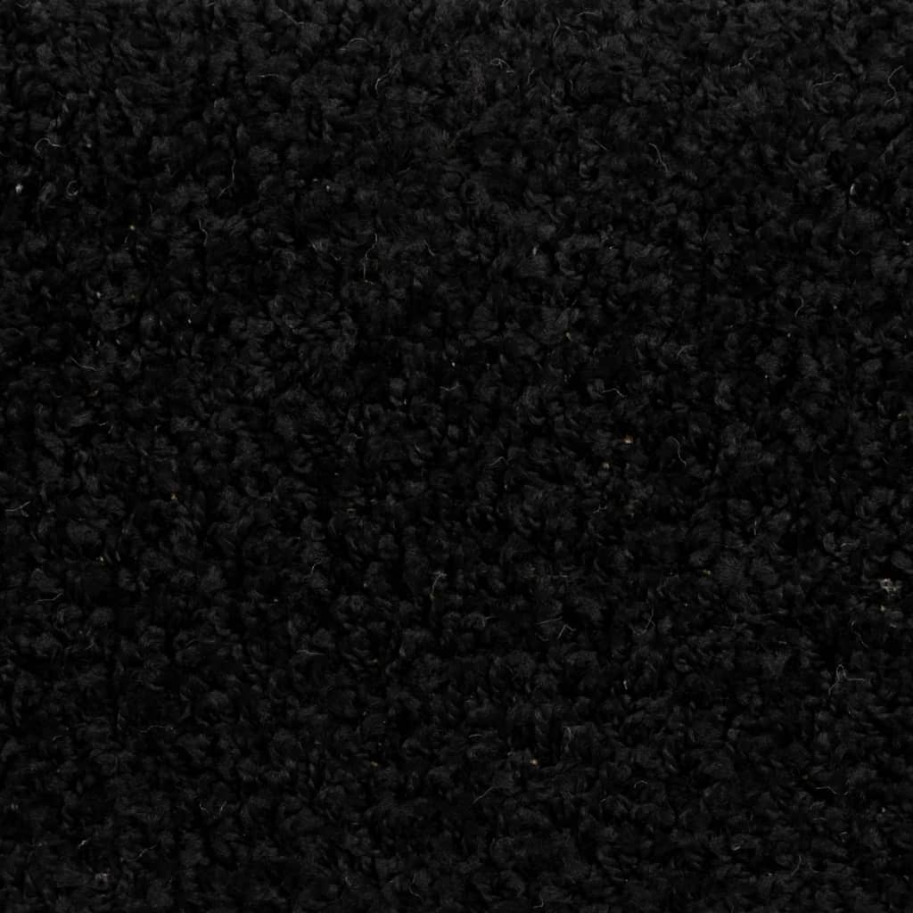 Tappetini per scale 10 pz 65x21x4 cm Nero Semicircolari Grandi - homemem39