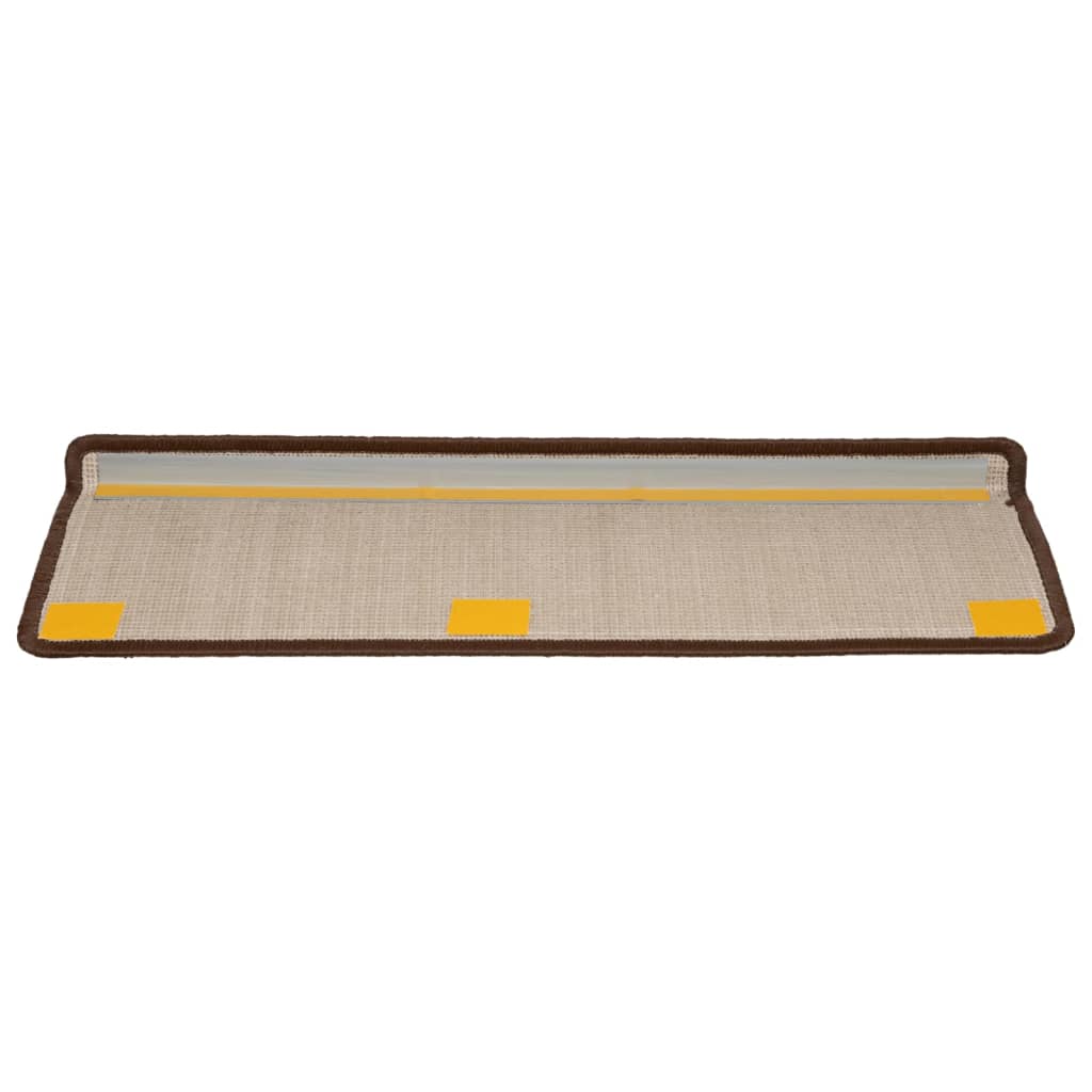 Tappetini per Scale 10 pz 65x21x4 cm Marrone - homemem39