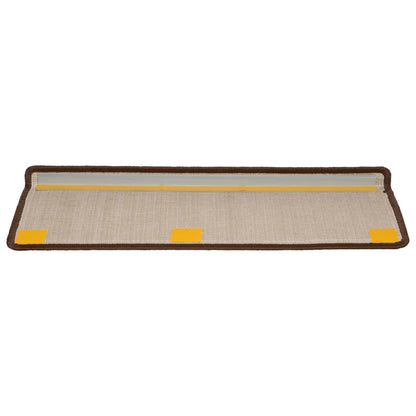 Tappetini per Scale 10 pz 65x21x4 cm Marrone - homemem39