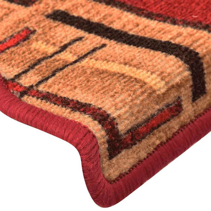 Tappetini per Scale Autoadesivi 5 pz 65x21x4 cm Rossi