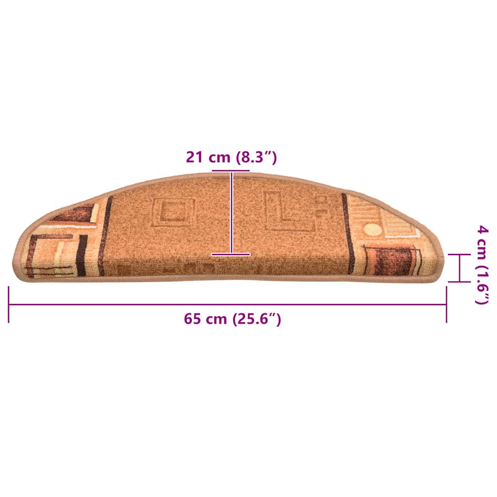 Tappetini per Scale Autoadesivi 5 pz 65x21x4 cm Beige | homemem39