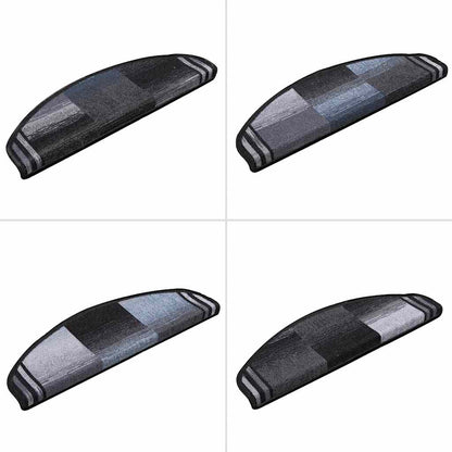 Tappetini per Scale Autoadesivi 5 pz 65x21x4 cm Nero e Grigio
