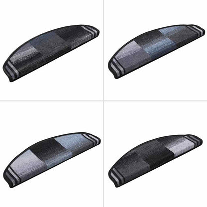 Tappetini per Scale Autoadesivi 10 pz 65x21x4 cm Nero e Grigio