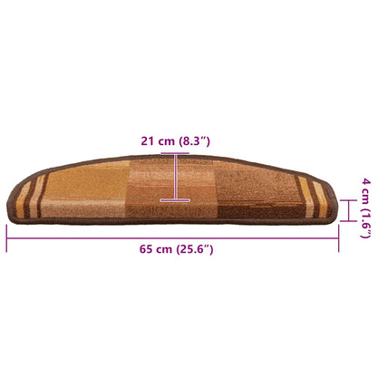 Tappetini per Scale Autoadesivi 10pz 65x21x4 cm Marroni | homemem39