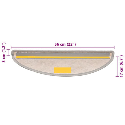 Tappeti Adesivi Scale Aspetto Sisal 15 pz 56x17x3 cm Platino | homemem39