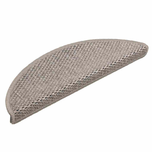 Tappeti Autoadesivi Scale Aspetto Sisal 15pz 56x17x3cm Argento - homemem39
