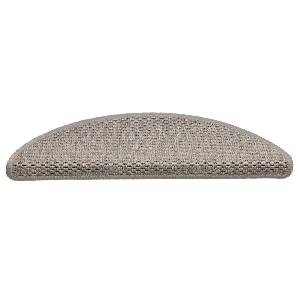 Tappeti Autoadesivi Scale Aspetto Sisal 15pz 56x17x3cm Argento | homemem39