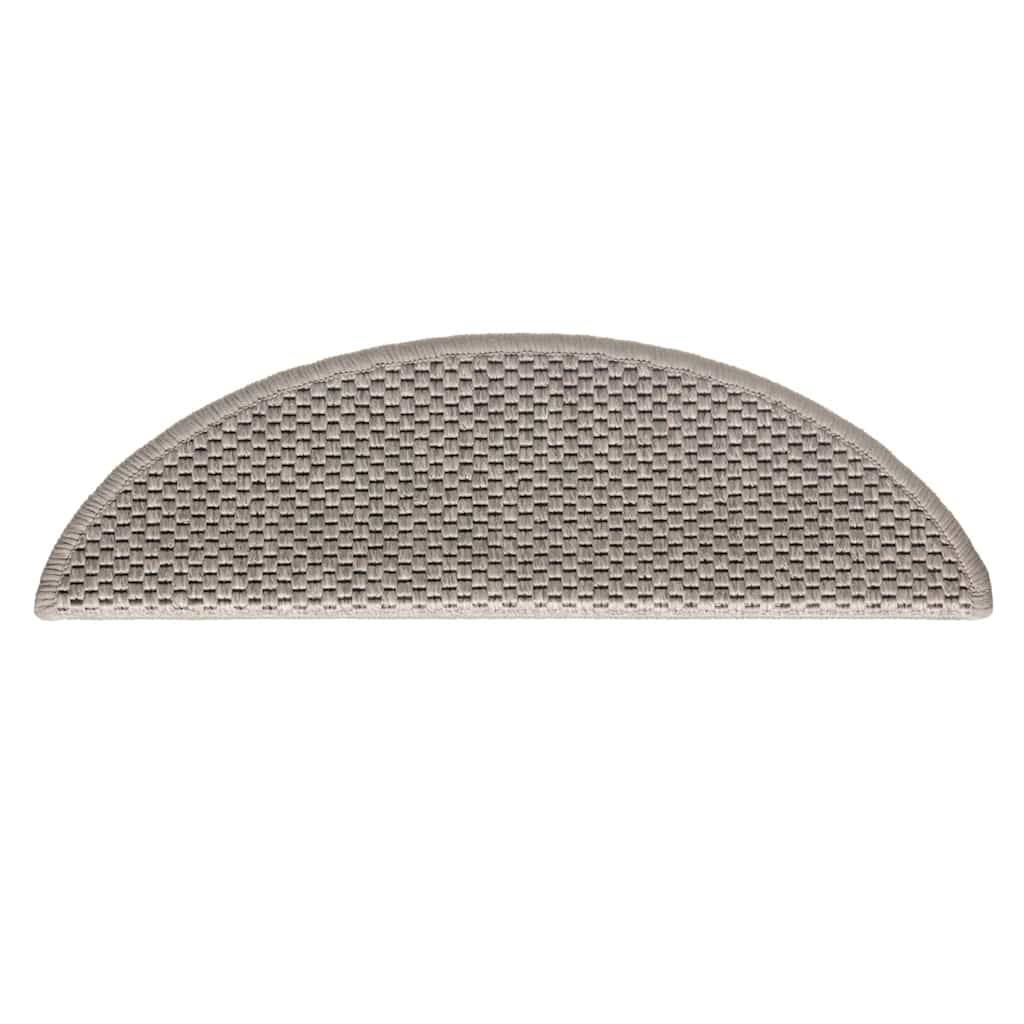 Tappeti Autoadesivi Scale Aspetto Sisal 15pz 56x17x3cm Argento