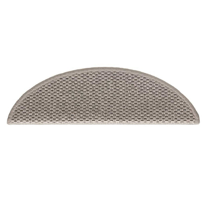 Tappeti Autoadesivi Scale Aspetto Sisal 15pz 56x17x3cm Argento