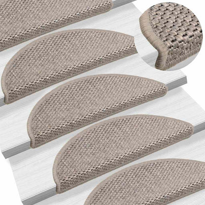 Tappeti Autoadesivi Scale Aspetto Sisal 15pz 56x17x3cm Argento | homemem39