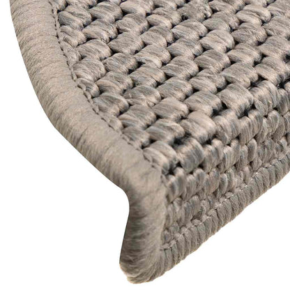 Tappeti Autoadesivi Scale Aspetto Sisal 15pz 56x17x3cm Argento | homemem39