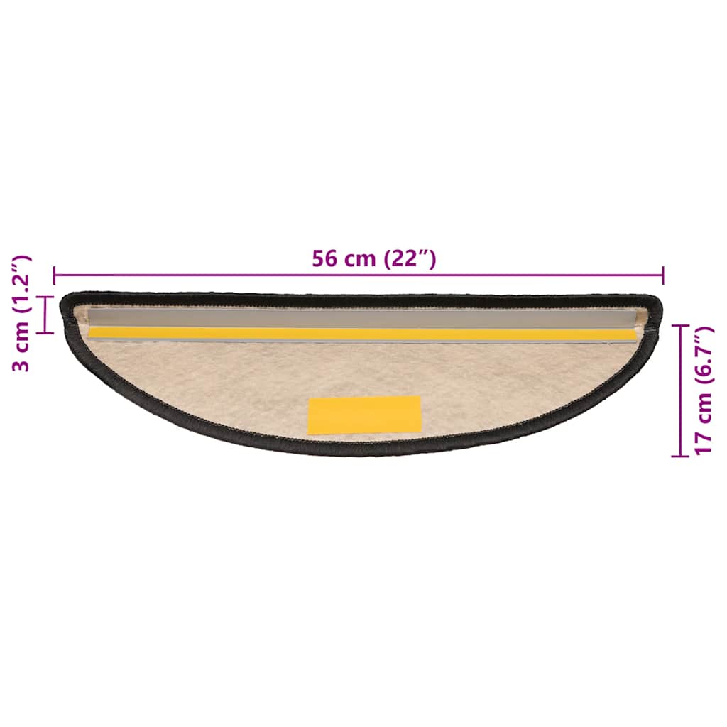 Tappeti Autoadesivi Scale Aspetto Sisal 15 pz 56x17x3 cm | homemem39