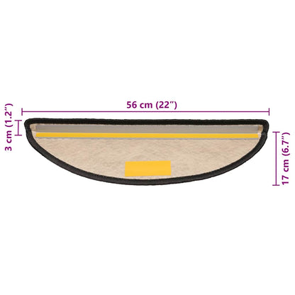 Tappeti Autoadesivi Scale Aspetto Sisal 15 pz 56x17x3 cm | homemem39