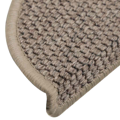 Tappeti Adesivi Scale Aspetto Sisal 15 pz 56x17x3cm Beige Scuro | homemem39