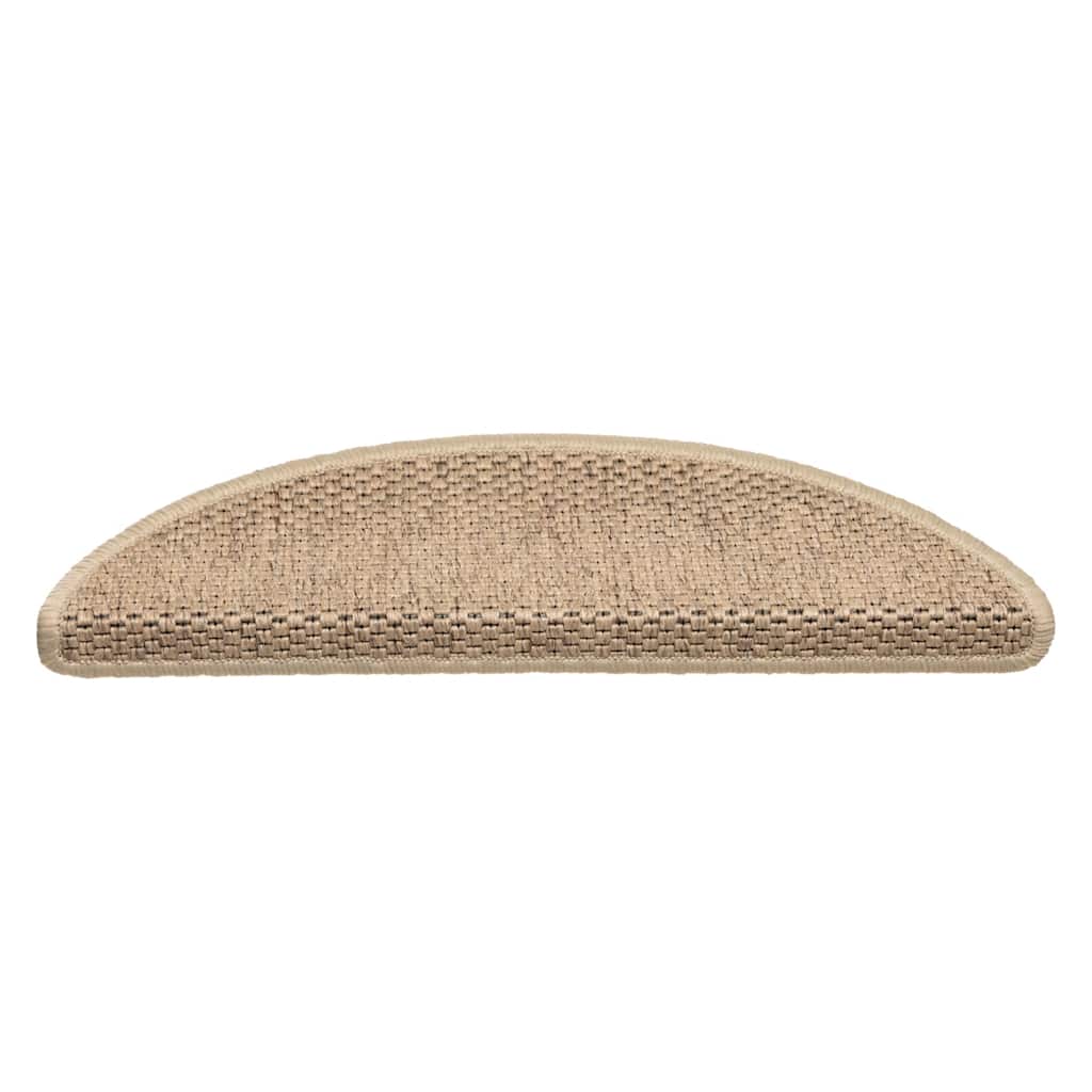 Tappeti Autoadesivi Scale Aspetto Sisal 15 pz 56x17x3 cm Sabbia | homemem39