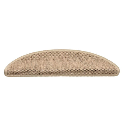 Tappeti Autoadesivi Scale Aspetto Sisal 15 pz 56x17x3 cm Sabbia | homemem39