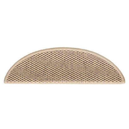 Tappeti Autoadesivi Scale Aspetto Sisal 15 pz 56x17x3 cm Sabbia