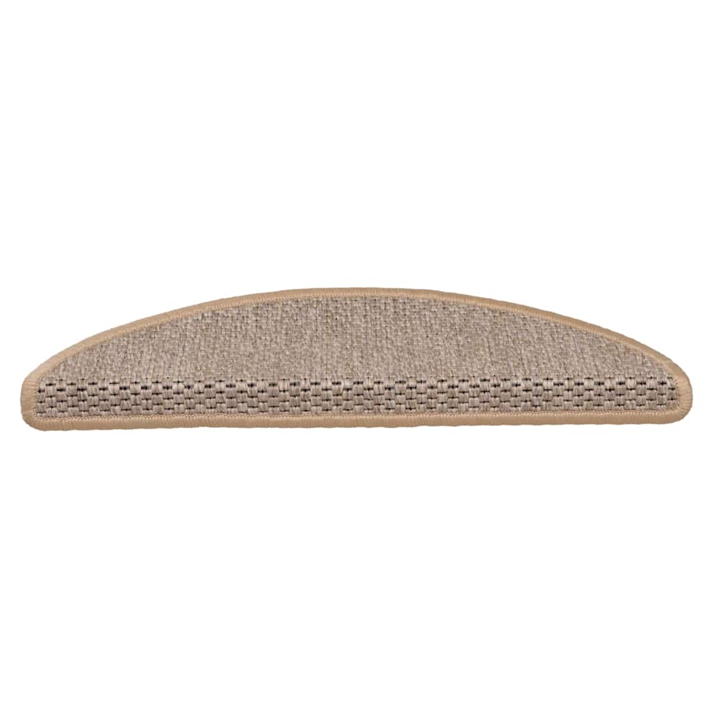 Tappeti Adesivi Scale Aspetto Sisal 15pz 56x17x3cm Beige Chiaro | homemem39