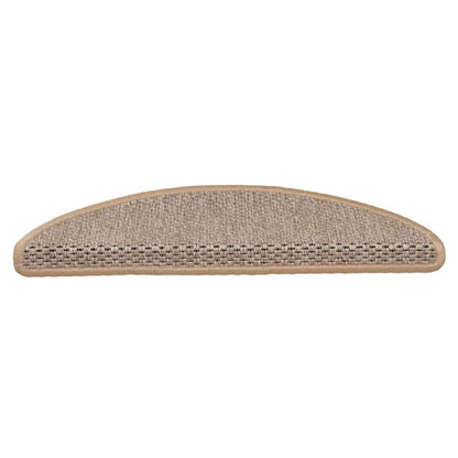 Tappeti Adesivi Scale Aspetto Sisal 15pz 56x17x3cm Beige Chiaro | homemem39