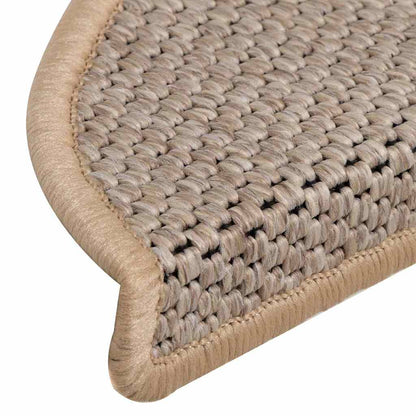Tappeti Adesivi Scale Aspetto Sisal 15pz Chiaro