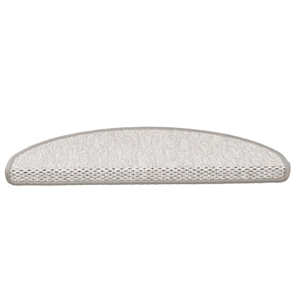 Tappeti Autoadesivi Scale Aspetto Sisal 15 pz 65x21x4cm Platino | homemem39