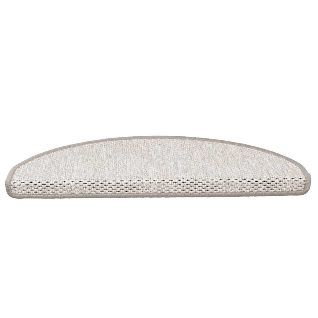 Tappeti Autoadesivi Scale Aspetto Sisal 15 pz 65x21x4cm Platino