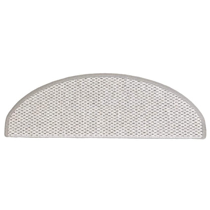 Tappeti Autoadesivi Scale Aspetto Sisal 15 pz 65x21x4cm Platino