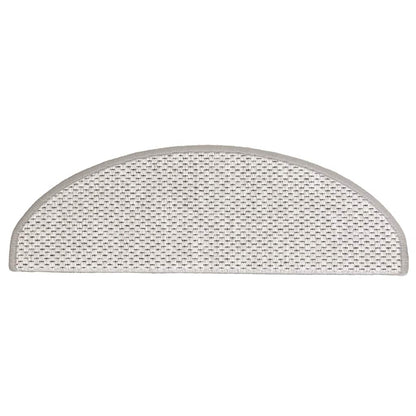 Tappeti Autoadesivi Scale Aspetto Sisal 15 pz 65x21x4cm Platino